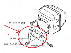 Consola esapament drujba Husqvarna 357, 359