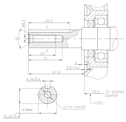 Motor generator / motopompa / motocultor LONCIN LCG200F-A (ax 20mm)
