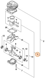 Piston complet drujba compatibil Stihl MS 212 Golf Ø 40.5mm