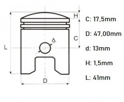 Piston Romet Zatka 4T 70cc
