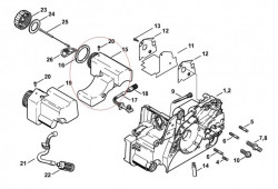 Réservoir d'huile pour tronçonneuse compatible Stihl MS 170, MS 180, 017, 018 - Img 6