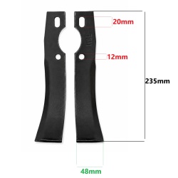 Set cutite motosapa 235mm x 48mm (stanga-dreapta) YCA.91001032