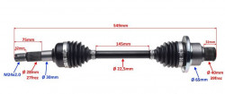 Planetara spate dreapta ATV CF Moto 500, 800