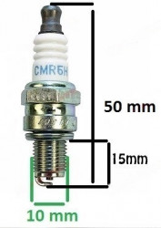 Bujie drujba compatibila Stihl MS 171, MS 181, MS 211 Husqvarna (NGK CMR6H)-2
