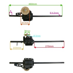 transmisie masina de tuns gazonul Lider WR46, Handy WR46