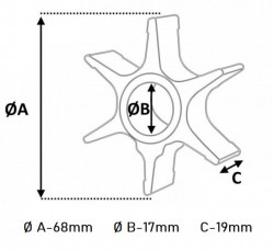 Turbina pompa apa motor barca Suzuki (17461-96401 / 96402)