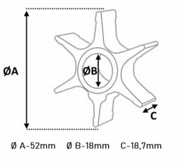 Turbina pompa apa motor barca Yamaha