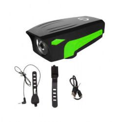 Far bicicleta cu sonerie (incarcare USB)-2