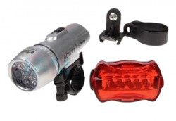Bright bicycle headlight and stop (5 LEDs)