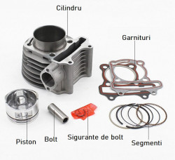 Set motor scuter chinezesc 4T 175cc GY6 (61mm)