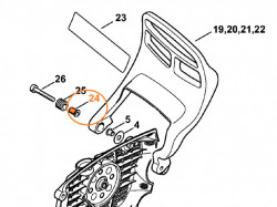 Bucsa maner frana drujba Stihl MS341, MS362, MS440, MS660 