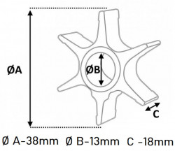 Turbina pompa apa motor barca Johnson Evinrude (386084)