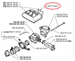 Clema filtru aer drujba Husqvarna 362, 365, 371, 372