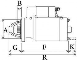 Electromotor Honda GX 160, GX 200 schema