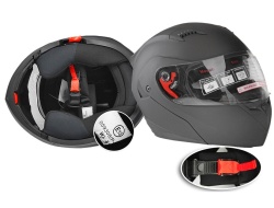 Casca moto modulabila neagra "L"