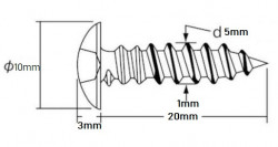 Set 10 buc suruburi Husqvarna (M5 x 20mm)