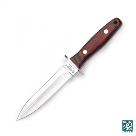 Cutit vanatoare Joker CR43 Lince cu maner din lemn | dublu lama | tais: 150 mm