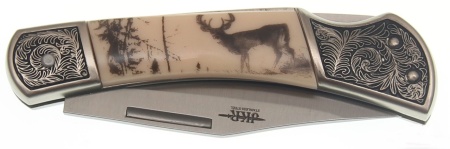 Briceag Joker JKR0113, maner din zamak/ABS, cerb, deschidere cu o mana, lama: 80 mm | cod: JKR0113 - Img 5