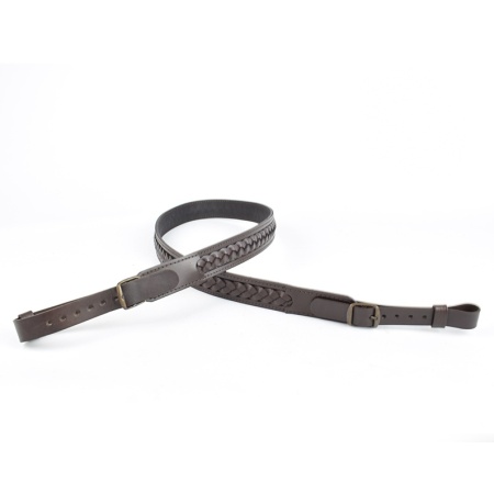 Curea arma din piele implatita Milling | latime: 2.8 cm, lungime max: 111 cm - Img 2