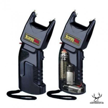 Aparat soc electric ESP electrosoc Scorpy Max Stun Gun cu spray de piper, 500.000 V. , 2 in 1 - Img 3