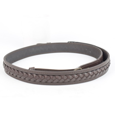 Curea arma din piele implatita Milling | latime: 2.8 cm, lungime max: 111 cm - Img 3