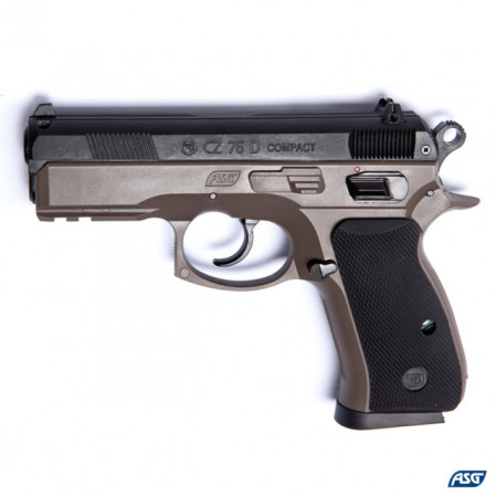 Replica pistol airsoft ASG CZ 75D Compact, DualTone FDE | 18603