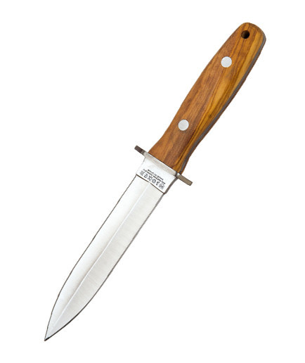 Cutit de vanatoare Joker CO 43 Lince ,tais de 15 cm, husa piele, maner din lemn