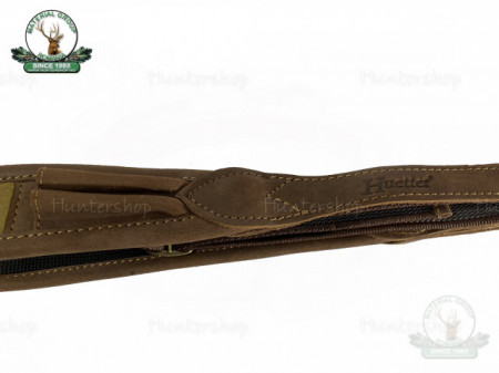 Curea arma combinata textil maro piele 50 cm suport 2 cartuse - Img 4