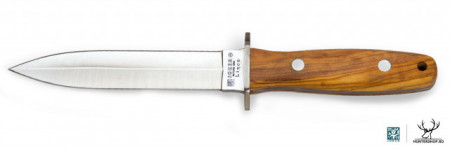 Cutit Joker CO43 Lince, husa piele, maner din lemn olive, lama: 15 cm | cod: co43 - Img 2
