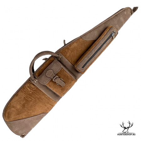 Husa arma din piele maro pentru carabina cu luneta | 130 cm