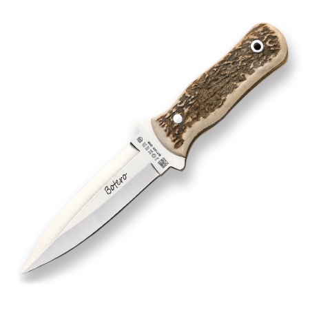 Cutit Joker CC67 Botero, maner din corn de cerb, tais dublu: 11.5 cm | cod: cc67