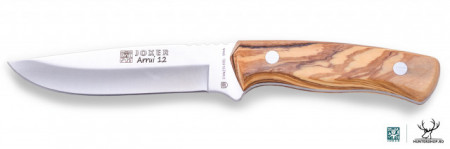 Cutit vanatoare Joker CO63 Arrui cu maner din lemn in husa din piele | lama: 12 cm - Img 2