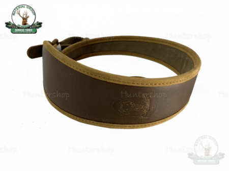 Curea arma piele maro captusit velur latime 70 mm Hunting lux