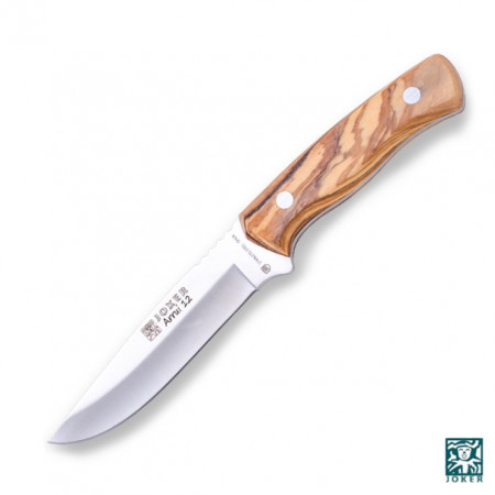 Cutit vanatoare Joker CO63 Arrui cu maner din lemn in husa din piele | lama: 12 cm