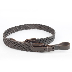 Curea arma din piele maro implatita | latime: 40 mm. lungime max: 115 cm | 11*05*060