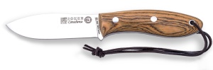 Cutit Joker CB114 Canadiense cu maner din lemn cu husa din piele, lama 10.5 cm | cod: cb114 - Img 2