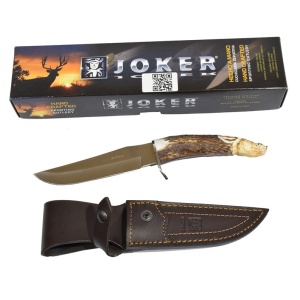Cutit Joker CT33 Jabato, maner corn de cerb, husa din piele, lama 140 mm. | cod: ct33 - Img 4