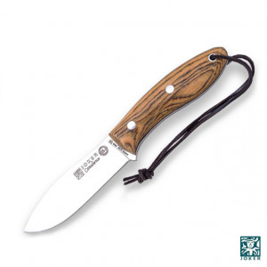 Cutit vanatoare Joker CB114 Canadiense cu maner din lemn cu husa din piele | lama 10.5 cm