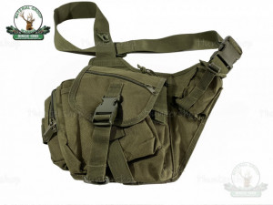 Geanta mica B12 Textil verde cu pridere pe umar