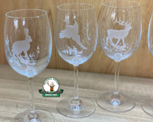 Set de pahare  din 6 buc. st. Hubert  gravat ptr. VIN de 250ml in cutie ornament. 1306005