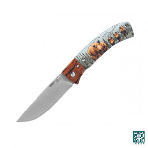 Briceag Joker JKR0655 cu maner 3D combinat din lemn si plastic | mistret | tais: 8.3 cm