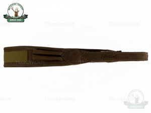 Curea arma combinata textil maro piele 50 cm suport 2 cartuse - Img 2
