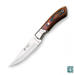 Cutit vanatoare Joker CR04 Ibice cu maner din lemn rosu in husa piele maro | lama: 12 cm