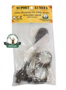 Suport luneta CZ 550 Prim cu demontare rapida dintr-o buc. De 26 mm sau 30 mm