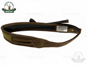 Curea arma combinata textil maro piele 50 cm suport 2 cartuse