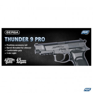 Replica pistol airsoft ASG Bresa Thunder 9 PRO, CO2, non Blowback, 1.82 J. | 17309