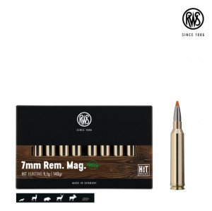 Cartus RWS HIT, cal.: 7 mm RemMag. | 9,1 g.