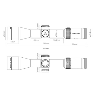 Luneta Delta Titanium HD 1.5-9x45 MOA, reticul: 2D | cod: DO-2466 - Img 5