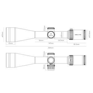 Luneta Delta Titanium HD 2.5-15x56 SF, reticul: 2D | cod: DO-2457 - Img 4