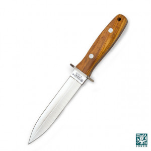 Cutit de vanatoare Joker CO43 Lince in husa piele, maner din lemn olive | lama: 15 cm